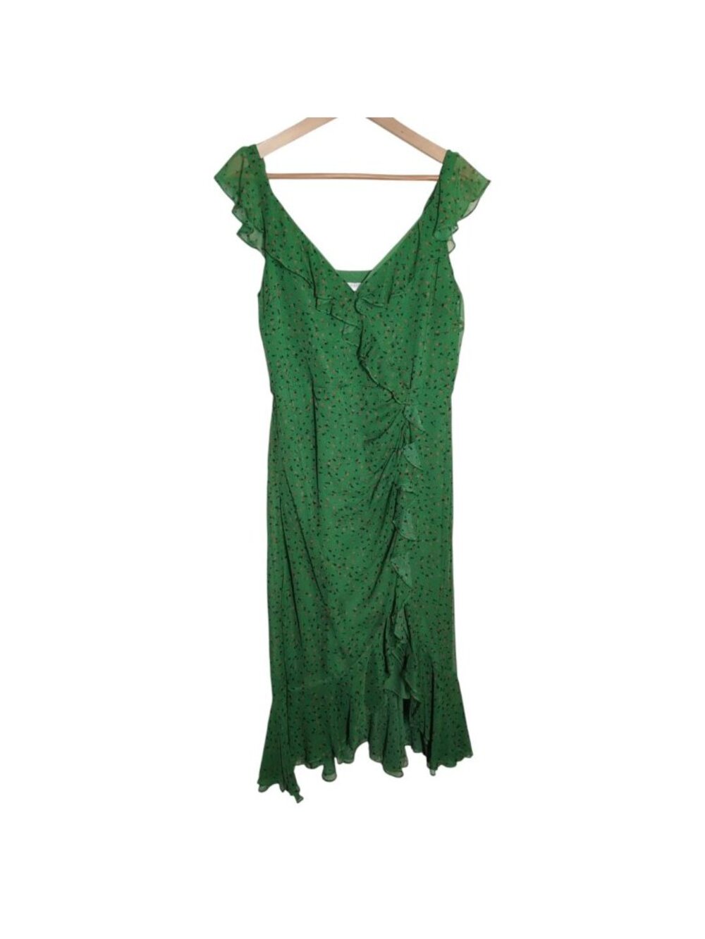 Veronica Beard Amal Silk Dress Womens Size 10 ASOTV Midi Floral Altered Flaws